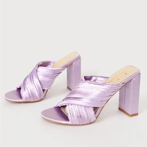 Lulus satin block heel